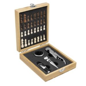 Set de vino con juego de ajedrez CHESSY